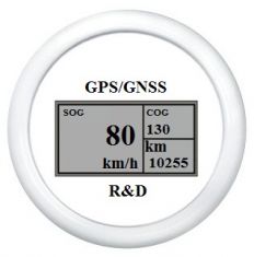 Универсальный цифровой ГЛОНАСС/GPS - спидометр 12-24в, 85мм   старый дизайн (белый) ― Авто Тюнинг Групп