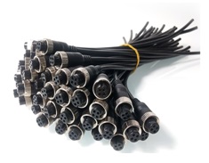 RD4M разъем авиационный IP67 гнездовой 4-pin с кабелем 0,2м ― Авто Тюнинг Групп