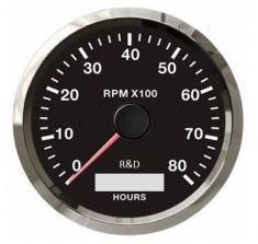 Универсальный цифровой тахометр со счетчиком часов наработки 85мм (8000 rpm) ― Авто Тюнинг Групп