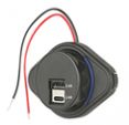 RDU-320QC+PD USB быстрая зарядка накладная (для транспорта) с синей подсветкой QC3.0+PD3.0 со шторкой