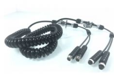 RDU2-1-2 кабель 5м, IP67 с авиационными разъемами для 2 видеокамер (спиральная сцепка) ― Авто Тюнинг Групп