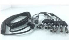 RDU2-1-4 кабель 5м, IP67 с авиационными разъемами для 4 видеокамер (спиральная сцепка)  ― Авто Тюнинг Групп