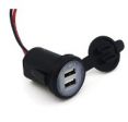 USB зарядка скрытой установки c прижимными лепесками (для транспорта) 2 портf 3,1А