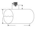 UZ2014-3000  ультразвуковой врезной датчик уровня топлива  (3m)