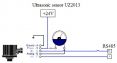 UZ2013-2500   ультразвуковой врезной датчик уровня топлива (2,5m)
